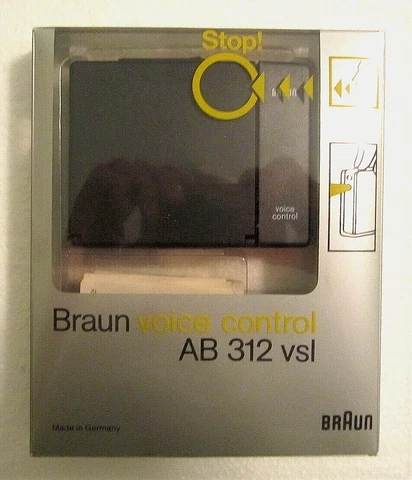 Braun Voice Control 4760/AB 312 Travel Alarm Clock Complete w/Instructions - New Cover