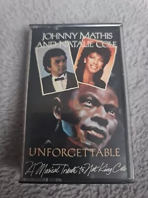 JOHNNY MATHIS & NATALIE COLE UNFORGETTABLE cassette tape 40-10042 1983 Near Mint - Image 1 of 4