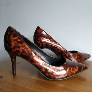 Zapatos de aguja para mujer de charol concha de tortuga talla 5 Euro 38 de New Look - Imagen 1 de 6