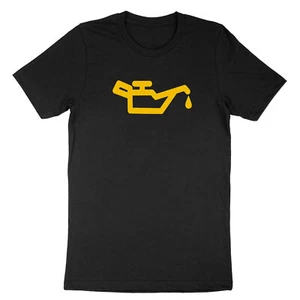 Oil Warning light T-Shirt Graphic Tee Car Warning Light Shirt Engine Oil Light - Picture 1 of 7
