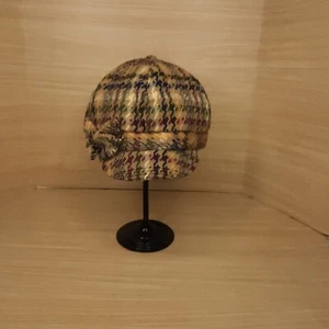 D&Y Tan Maroon Green Newsboy Hat Cap - Picture 1 of 7