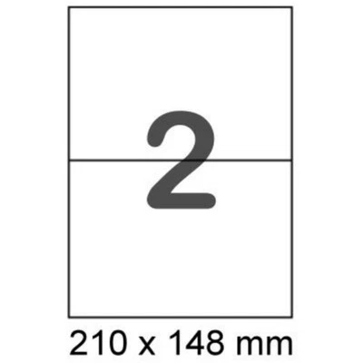 ETIKETTENEXPRESS ETIKETTEN STARK SELBSTKLEBEND 210 x 148 MM A5 auf A4 FORMAT WIE ZWECKFORM 3655