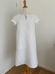 Marc O’Polo Leinen Kleid, halbarm, weiß, Gr. 38, Top - Bild 1 von 5