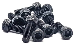 RC Screws M2.5 x 8 Black Hex Head Metric Thread (For Nitro Pull Start) Qty 10 - Picture 1 of 2