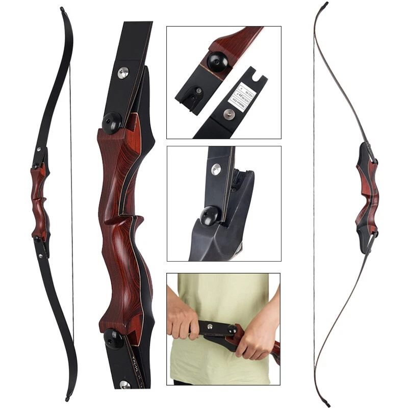 58" 25-50lbs Archery ILF Takedown Recurve Bow for Hunitng Target Longbow RH - Image 1 of 4