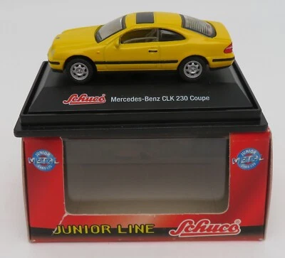 A Micro IN Metallo Schuco MB CLK 230 Coupé Gialla 1/72 IN Box #3316117 - Immagine 1 di 4