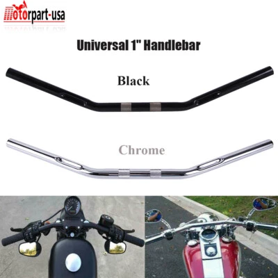 1" Motorcycle Handlebars Drag Bar For Harley XL Sportster 883 1200 48 72 Custom - Image 1 of 4