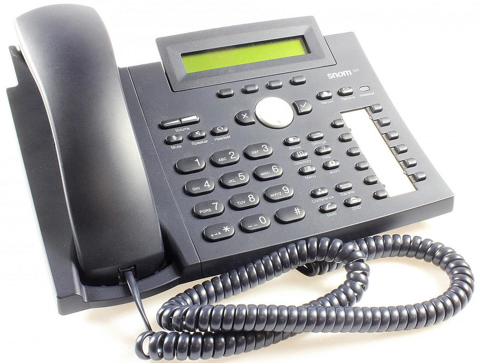Snom 320 VoIP Telefon PoE Blauschwarz (ohne Netzteil) - Bild 1 von 1