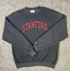 Stanford Cardinals Sweater Mens LARGE GRAY Red Champion CREW NECK Adult - Picture 1 of 9