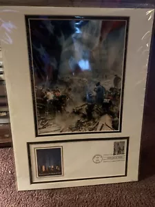 2002 USPS 9-11 COMMEMORATIVE FIRST DAY MATTED PHOTO - ENVELOPE & STAMP SEALED - Picture 1 of 4