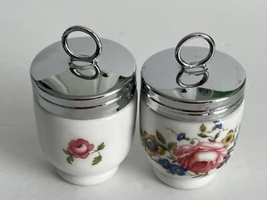 Royal Worcester Egg Coddlers Bournemouth Muster 2er Set Vintage nicht mehr produziert - Bild 1 von 7