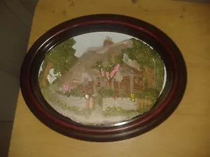 Vintage Lakeland Studios 3d small oval picture Cullompton cottage design(D17) - Picture 1 of 7