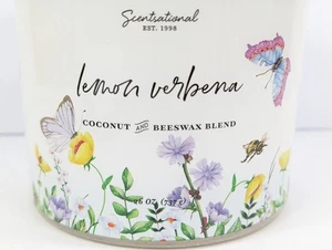 Große 3-Docht-Duftkerze Zitrone Eisenkraut für Zuhause Aromatherapie Geschenk 26 Oz. - Bild 1 von 9