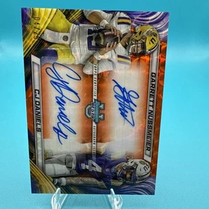 2024 Bowman's Best Dual Autographs Garrett Nussmeier, CJ Daniels Auto/25 - Imagen 1 de 3