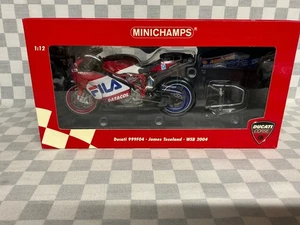1/12 MINICHAMPS SIGNED JAMES TOSELAND DUCATI 999F04 WSB 2004 - Picture 1 of 18