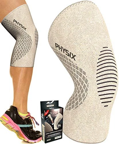 Physix Gear Knee Compressionleeve for Men & Women - Best S Beige/Black - Image 1 of 4