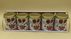 Vintage Meister Spice Tin Canister set Of 5 Made In Brazil - Picture 1 of 4