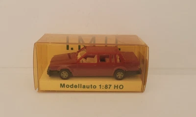 Modellautos 1:87 Volvo 760 Limousine in OVP von IMU, Nummer 07601, in dunkelrot - Bild 1 von 3