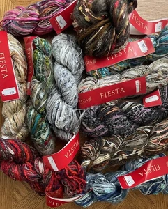 Neu mit Etikett Menge 11 Knäuel Feza Fiesta handgebundenes Garn - Farben siehe Bilder - Bild 1 von 13