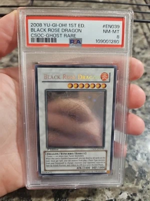 Black Rose Dragon 1st Edition Ghost Rare PSA 8 - Image 1 of 3