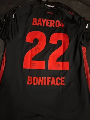 Boniface Bayer Leverkusen Trikot signiert signed Größe L PROVERSION - Bild 1 von 2