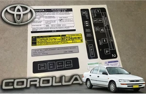 Toyota Corolla AE101 Decal Set Stickers For All Models Engines Best Quality - Picture 1 of 3