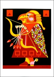 Simon Dittrich Czech Vintage 1976 Silkscreen Art Print 23 x 16 - Picture 1 of 1