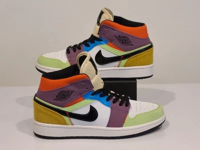 Jordan 1 Mid SE Multi-Color 'Lightbulb' Womens Size 8 US 7UK CW1140-100 Nike Air - Image 1 of 4