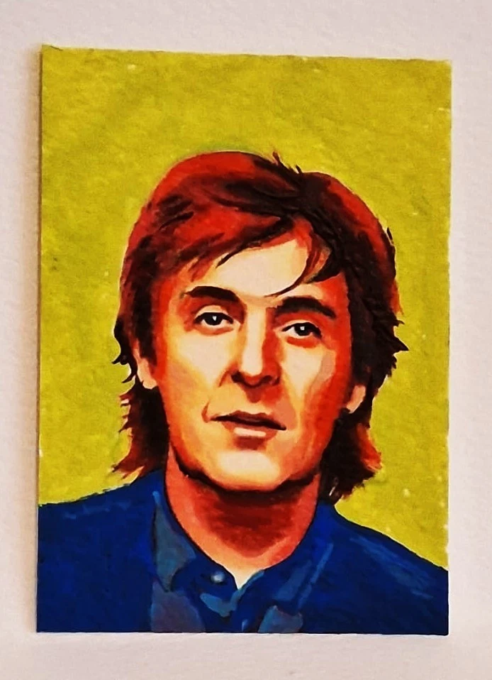 Paul McCartney ACEO Original People Pintura a Mano por Leslie Popp Foto 1 de 1