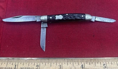 Navaja de Bolsillo Vintage Carl Schlieper Ojo Alemán 3 Hojas Hueso Stockman Foto 1 de 4