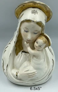 Sterling China Porzellan Mutter Maria Madonna Jesus Übertopf Topf Silber Akzente - Bild 1 von 7