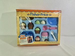Vintage 1987 Fisher-Price Fun With Food Party Time Dessert Set Complete In Box T - Picture 1 of 10