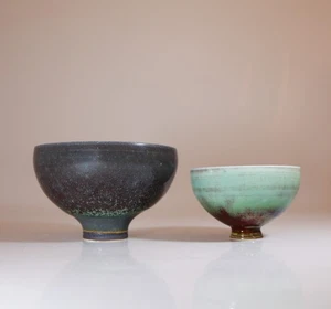 2 Stoneware Bowls with Aniara glaze - Berndt Friberg - Gustavsberg 1960s - Picture 1 of 7