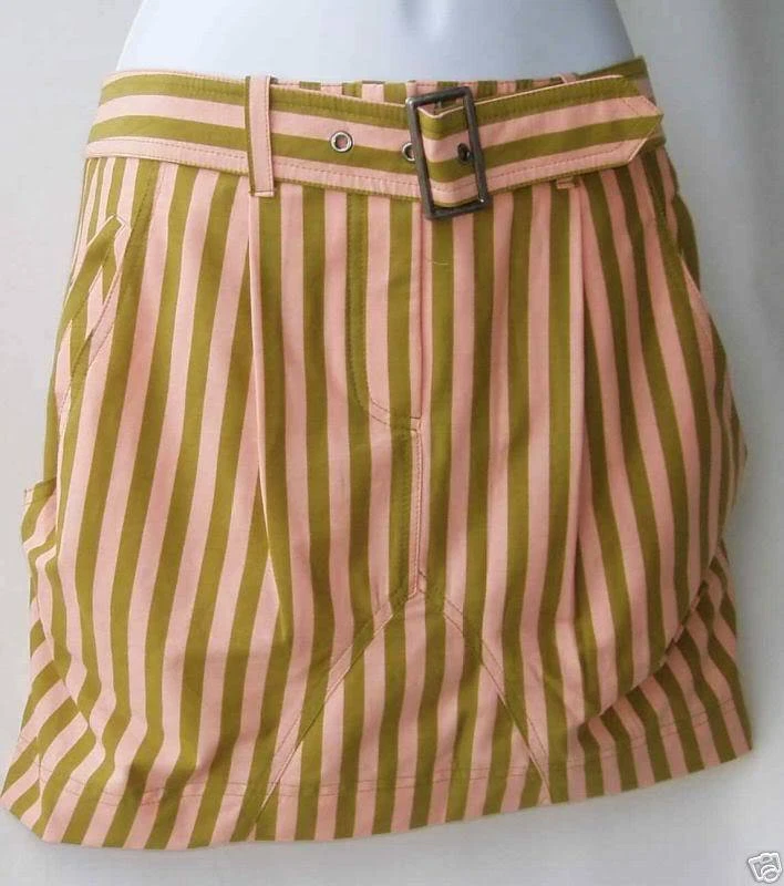 Minifalda Alberta Ferretti Philosophy algodón a rayas NUEVA 40 o 4 Foto 1 de 1