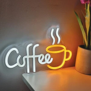 Creative Coffee Cup LED Neon Sign – Cozy Café & Bar Wall Decoration - Imagen 1 de 6
