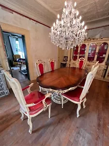 Italian Baroque Rococo Wood Carved Victorian Dining Room Set Turano - Picture 1 of 8