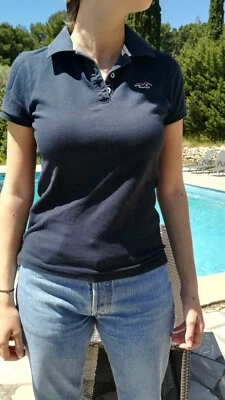 Polo occasion femme Hollister bleu marine Taille S - Photo 1/3