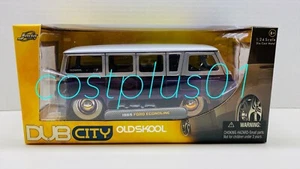 JADA DUB CITY OLDSKOOL 1965 FORD ECONOLINE 1:24 PURPLE WITH SILVER TOP - Picture 1 of 12