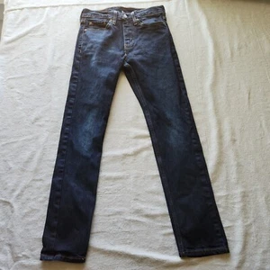 Levis Jeans Mens 28x30 Dark Blue Denim 510 Skinny Stretch Straight 005510-0519 - Picture 1 of 17