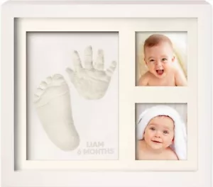 Kit de fabricantes de huellas y huellas para bebés marco de recuerdo para niños y niñas recién nacidos - Imagen 1 de 7