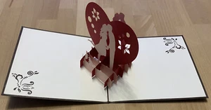 Pop-Up Karte "Brautpaar" 3D Hochzeitskarte, Glückwunschkarte, Hochzeitsgeschenk - Bild 1 von 7