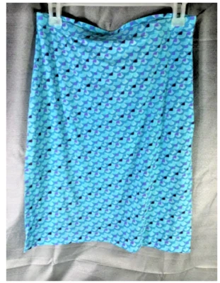 Falda lápiz con aberturas laterales Guess Collection azul con púrpura y negro talla S para mujer Foto 1 de 4