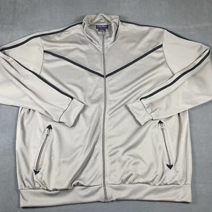 Vintage John Blair Jacket Adult 2XL Gray Long Sleeve Full Zip Polyester Mens - Picture 1 of 11