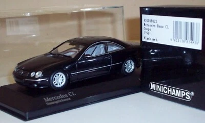 Minichamps 1/43 MERCEDES-BENZ CL Coupe 1999 430038022 Metallic Black 1824 pcs - Immagine 1 di 4