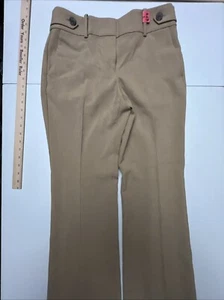 Ann Taylor Pantalones Mujer Talla 6 Camel Cinturón Delantero Plano��lazos - Imagen 1 de 17