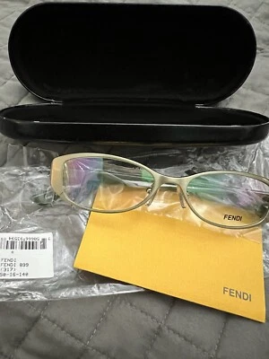 Nuevas monturas de gafas Fendi con tarjeta de autenticidad y estuche F899 317.   50-16-140 Foto 1 de 4