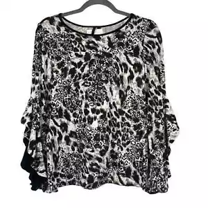 Gorgeous NWTS Kay Celine Size XS Polyester Spandex Animal Print Alyssa Blouse - Picture 1 of 11