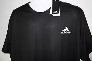ADIDAS AEROREADY TRAINING BLACK PERFORMANCE S/S T-SHIRT SZ: 2XL 2X NWT HF7214 - Picture 1 of 3