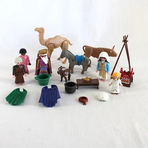 Vintage Geobra Playmobile Toy Figures Lot Animals People Accessories Nativity - Imagen 1 de 8