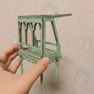 Vitrinenschrank Maßstab 1/12 Puppenhaus Miniaturen Möbel unfertiger Schrank - Bild 1 von 16